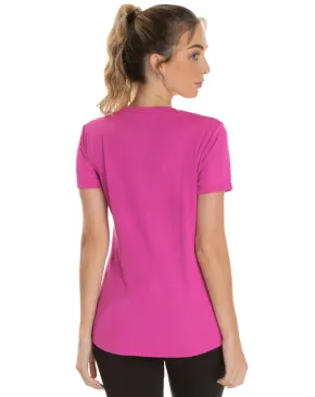 Kit 5 Camisetas Femininas Dry Fit Rosa Pink Proteção UV 30+