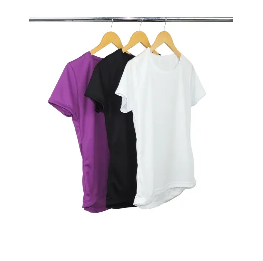 Kit 3 Camisetas Femininas Dry Fit Proteção UV 30+ 3