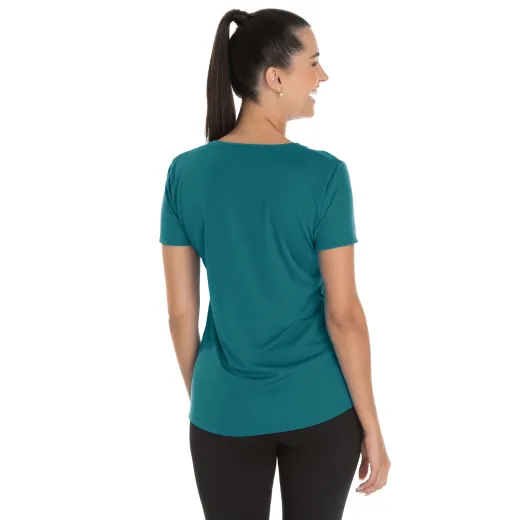 KIT 5 Camisetas Femininas Dry Fit Verde Imperial Proteção UV 30+