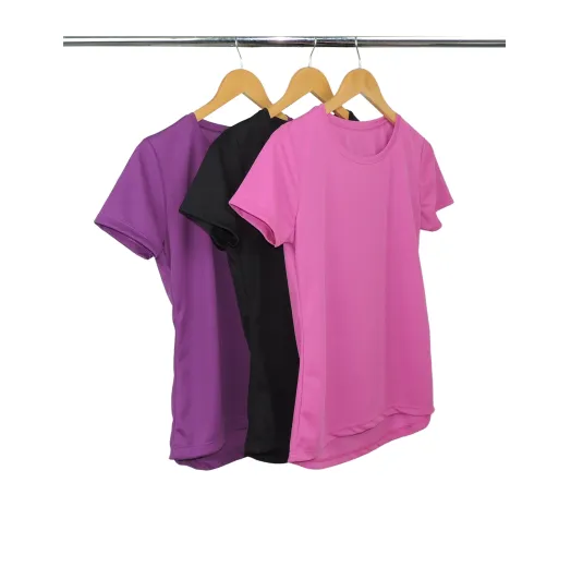 Kit 3 Camisetas Femininas Dry Fit Proteção UV 30+ 5