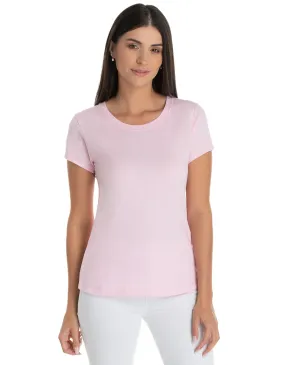 Kit 5 Camisetas Femininas Comfort Mescla Rosa Claro