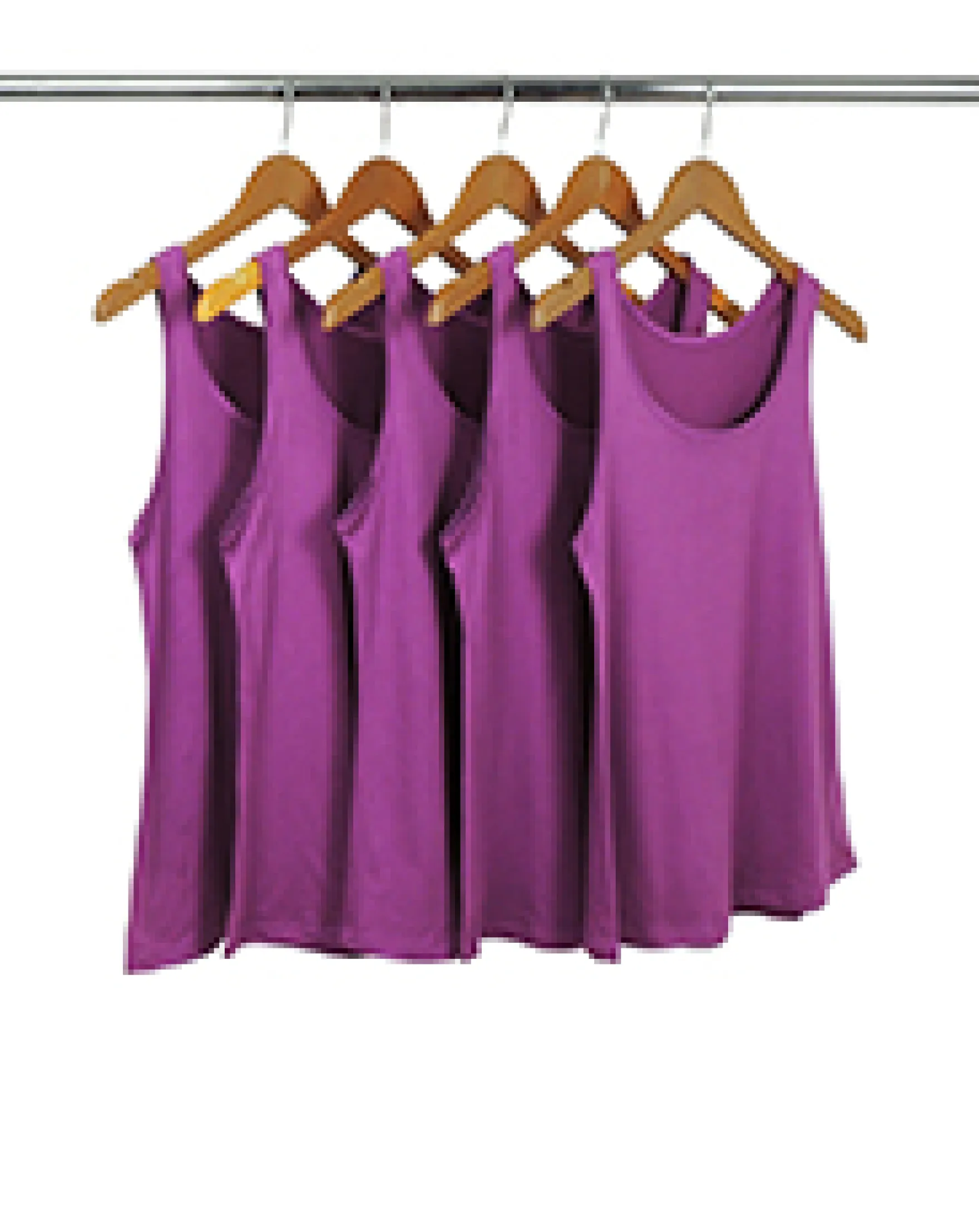 KIT 5 Regatas Femininas de Algodão Premium Roxa