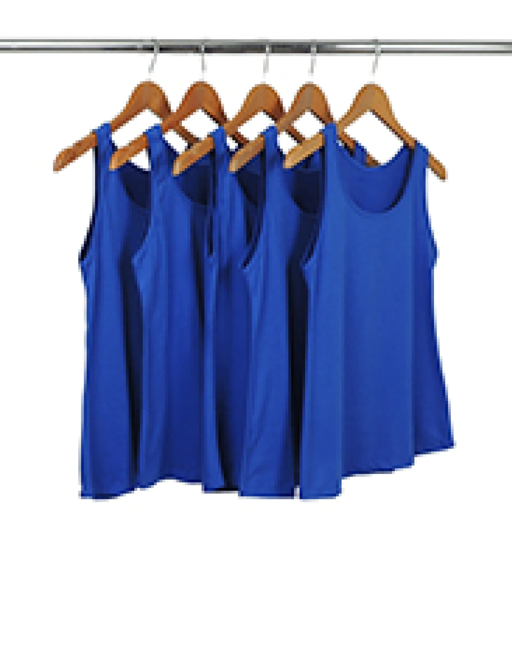 KIT 5 Regatas Femininas de Algodão Premium Azul Royal