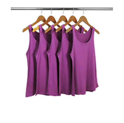 KIT 5 Regatas Femininas de Algodão Premium Roxa