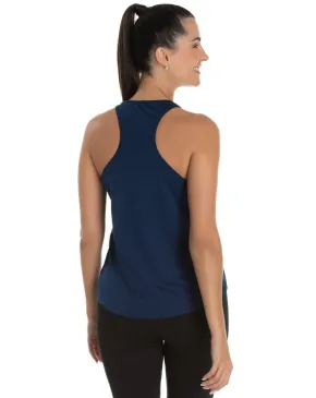 Regata Feminina Dry Fit Azul Marinho Proteção UV 30+