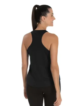 Regata Feminina Dry Fit Preta Proteção UV 30+