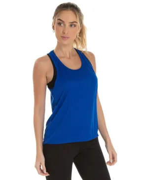 Regata Feminina Dry Fit Azul Royal Proteção UV 30+