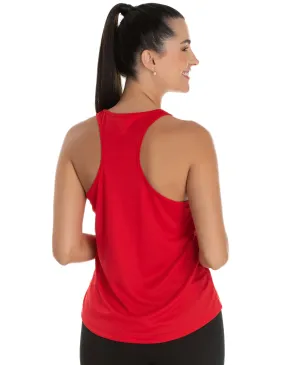 Regata Feminina Dry Fit Vermelha Proteção UV 30+