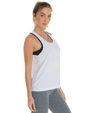 Regata Feminina Dry Fit Branca Proteção UV 30+