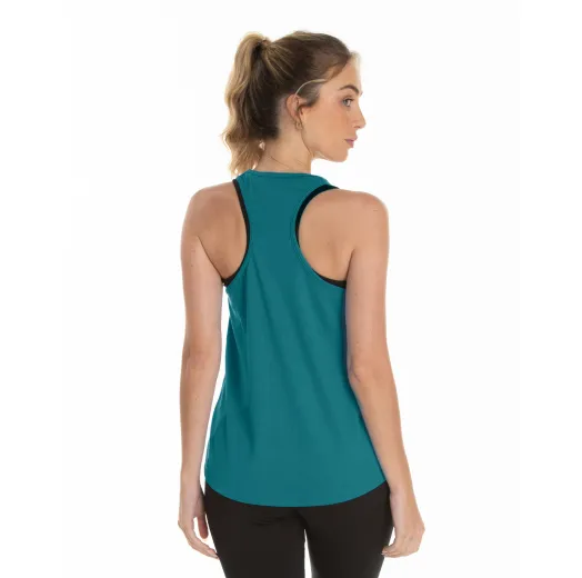 Regata Feminina Dry Fit Verde Imperial Proteção UV 30+