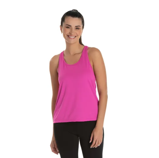 Regata Feminina Dry Fit Rosa Pink Proteção UV 30+