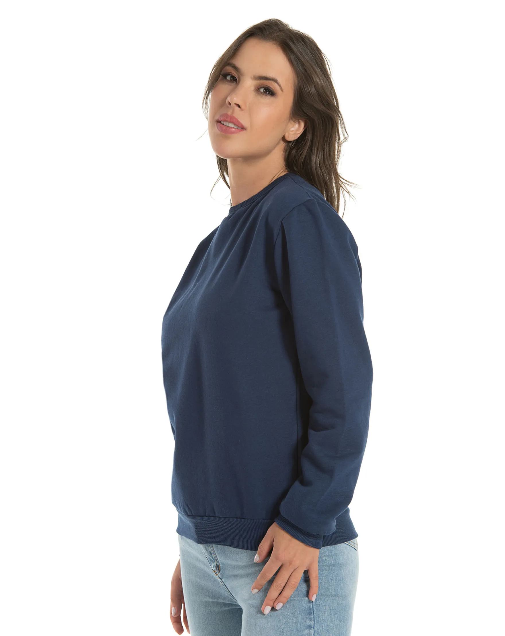 Kit 3 Blusões de Moletom Feminino Azul Marinho