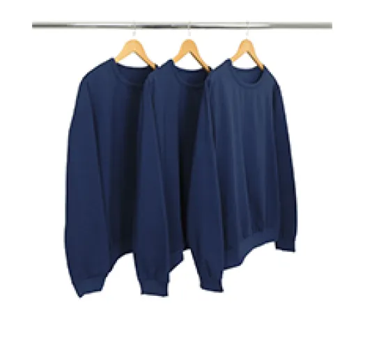 Kit 3 Blusões de Moletom Feminino Azul Marinho 