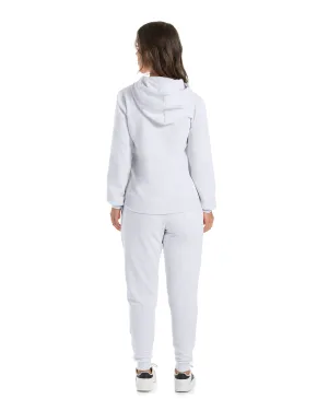 Conjunto Moletom Feminino com Capuz Branco 04