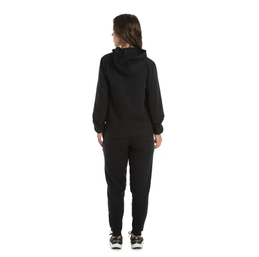 Conjunto Moletom Feminino com Capuz Preto 01