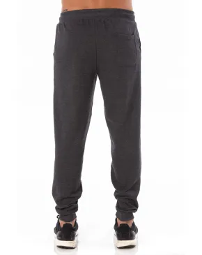 Calça Masculina de Moletom Preto Mescla