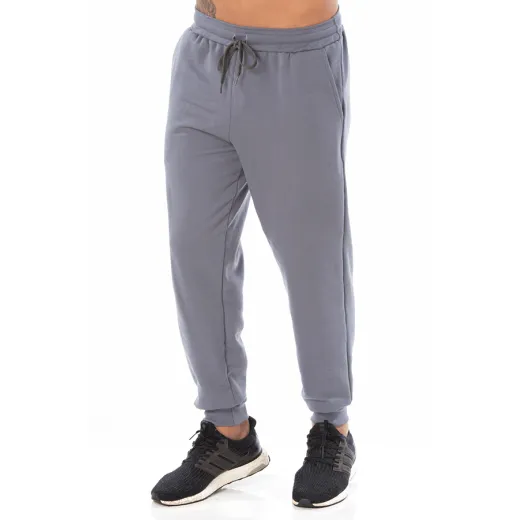 Calça Masculina de Moletom Cinza Chumbo