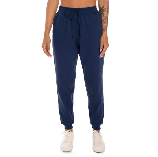 Calça Feminina de Moletom Azul Marinho 