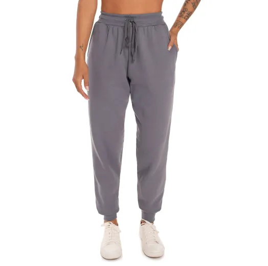 Calça Feminina de Moletom Cinza Chumbo 