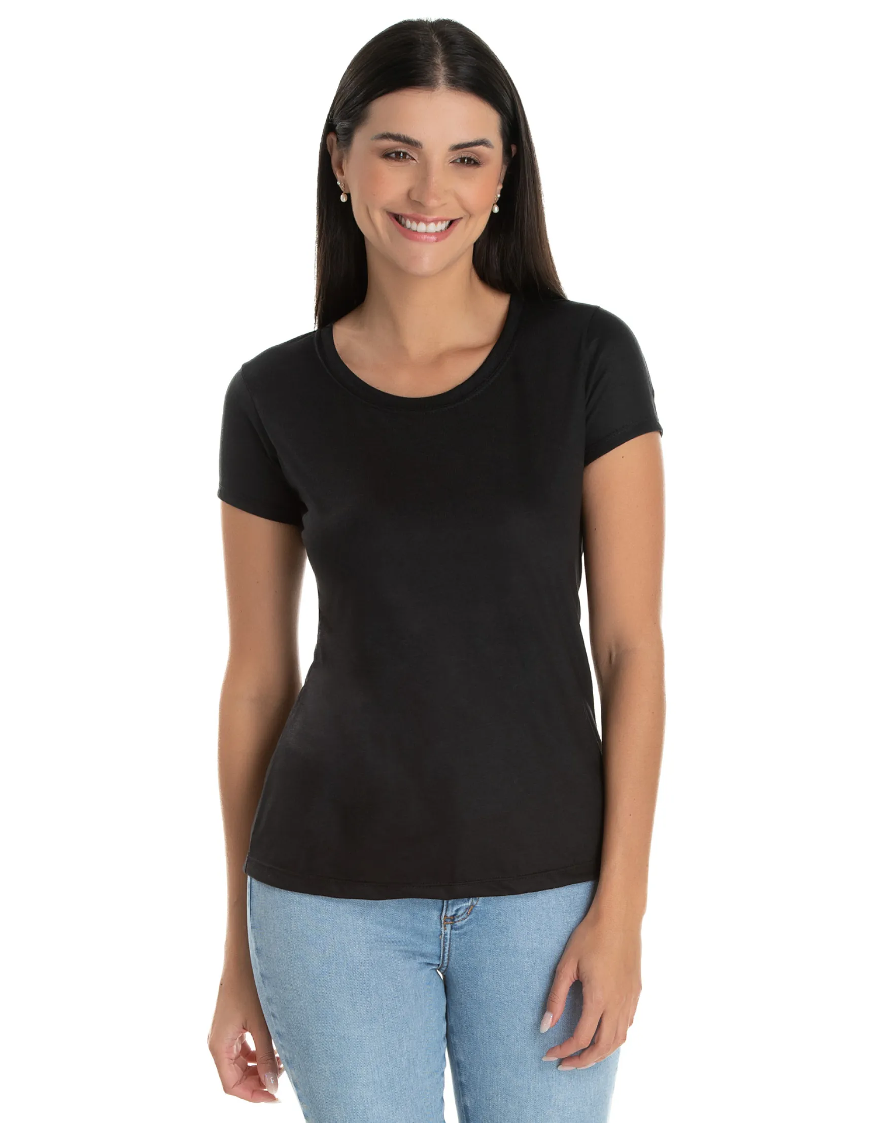 Kit 5 Baby Look PV / Malha Fria Preta