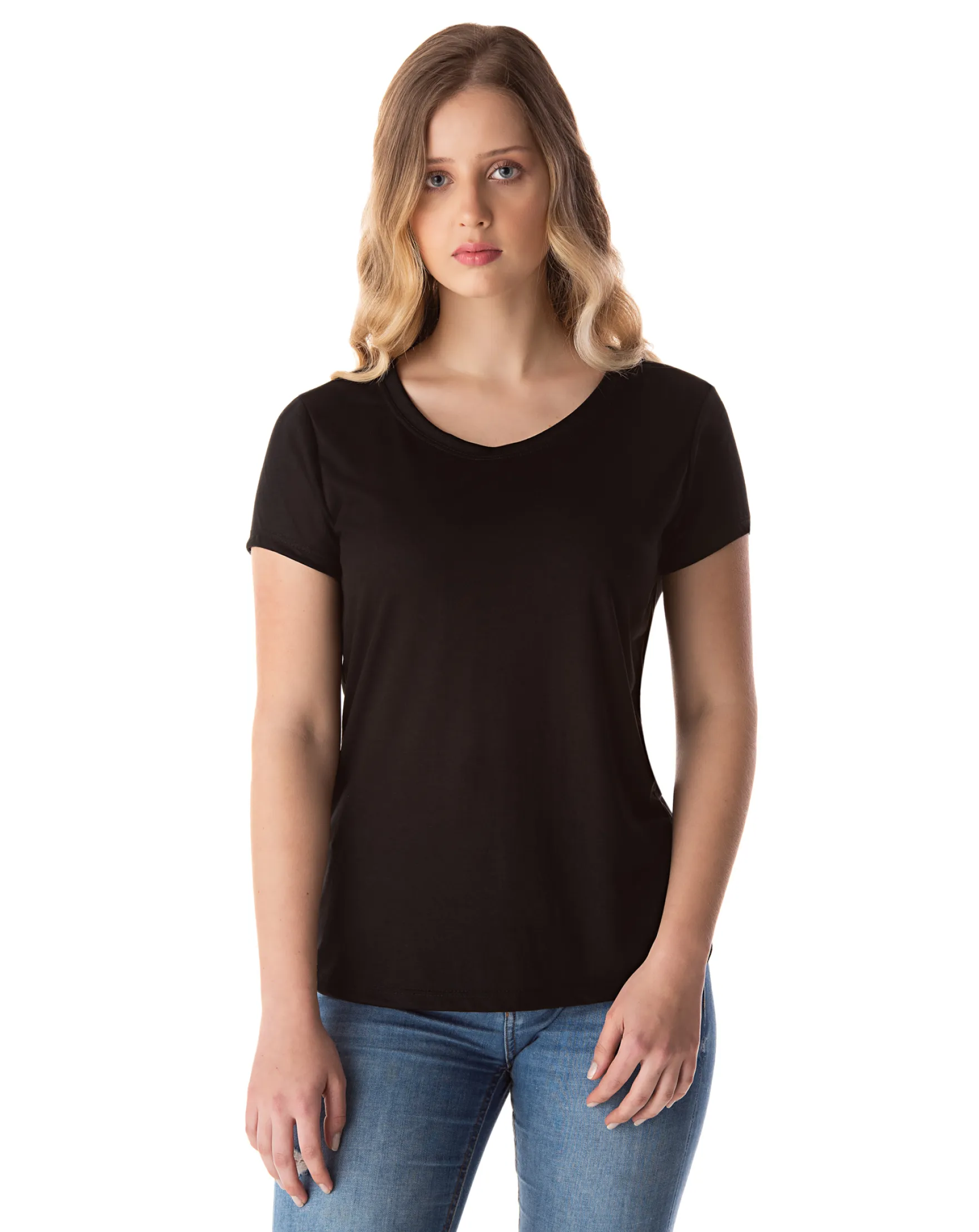 Baby Look PV / Malha Fria Preta