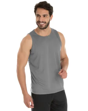 Regata Dry Fit Cinza Chumbo Proteção UV 30+