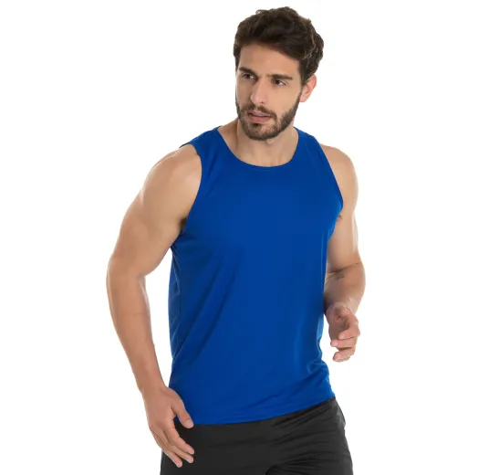 Regata Dry Fit Azul Royal Proteção Uv 30+