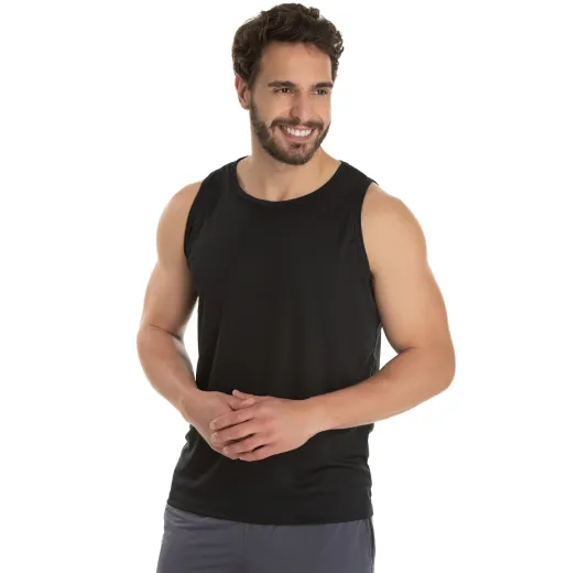 Regata Dry Fit Preta Proteção UV 30+