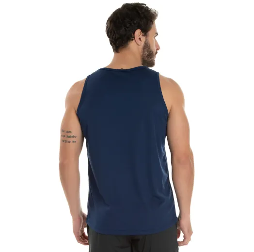 Regata Dry Fit Azul Marinho Proteção UV 30+