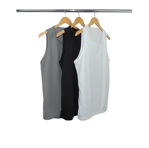 Kit 3 Regatas Masculinas Dry Fit Proteção UV 30+ 3