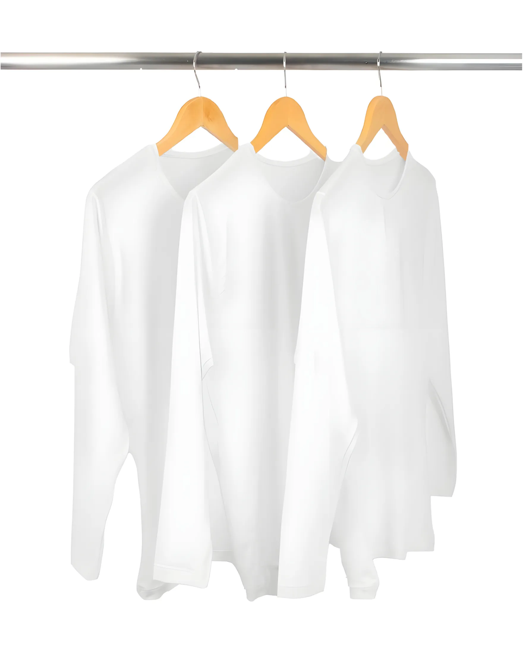 Kit 3 Camisetas Segunda Pele Manga Longa Feminina Branca UV 50+