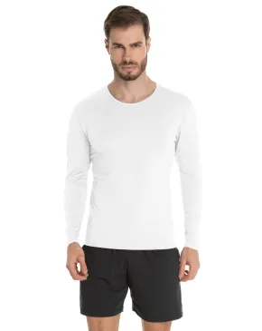 Camiseta Segunda Pele Manga Longa Masculina Branca UV 50+