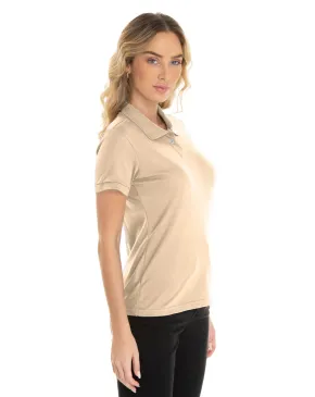 KIT 5 Camisas Polo Piquet Feminina Areia