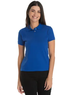Camisa Polo Piquet Feminina Azul Royal