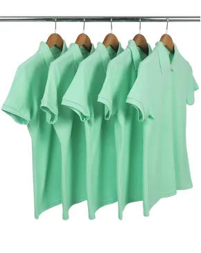 KIT 5 Camisas Polo Piquet Feminina Verde Claro