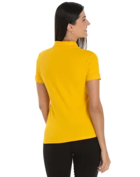 KIT 5 Camisas Polo Piquet Feminina Amarelo Ouro