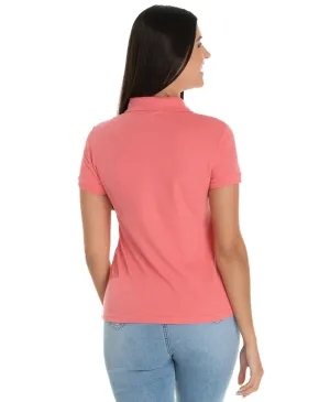 KIT 5 Camisas Polo Piquet Feminina Salmão