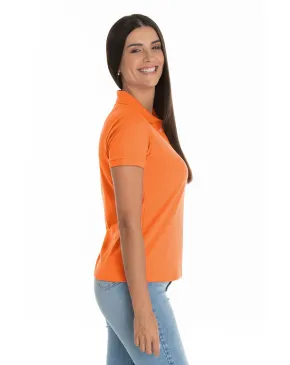 KIT 5 Camisas Polo Piquet Feminina Laranja