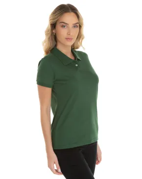 KIT 5 Camisas Polo Piquet Feminina Verde Musgo