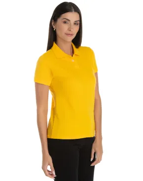Camisa Polo Piquet Feminina Amarelo Ouro