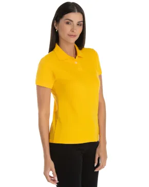 KIT 5 Camisas Polo Piquet Feminina Amarelo Ouro