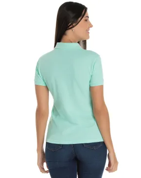 Camisa Polo Piquet Feminina Verde Claro