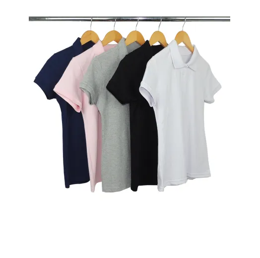 Kit 5 Camisas Polo Piquet Feminina 17