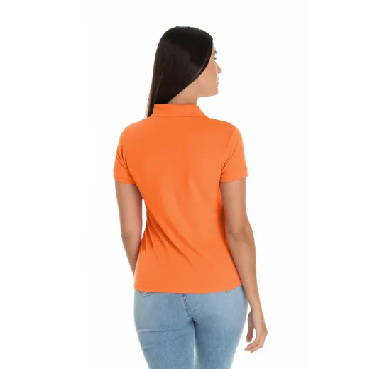 KIT 5 Camisas Polo Piquet Feminina Laranja