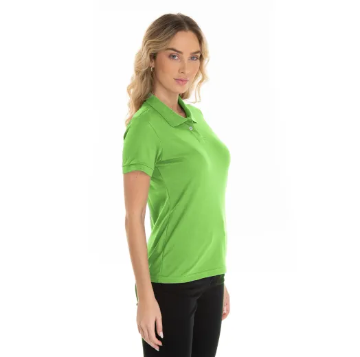 Camisa Polo Piquet Feminina Verde Limão