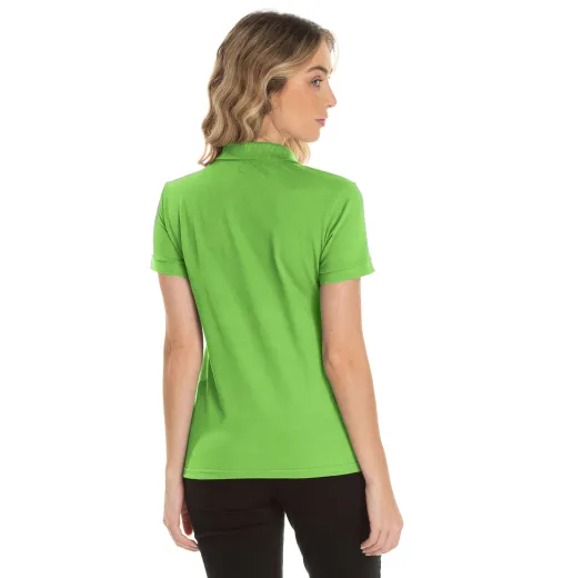 KIT 5 Camisas Polo Piquet Feminina Verde Limão 