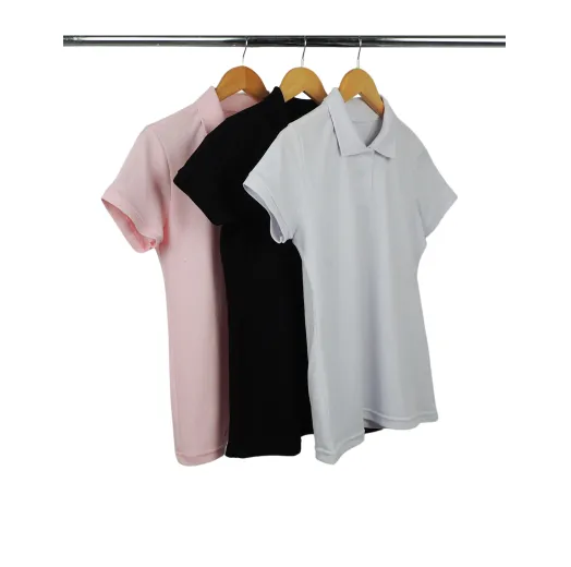 Kit 3 Camisas Polo Piquet Feminina 6