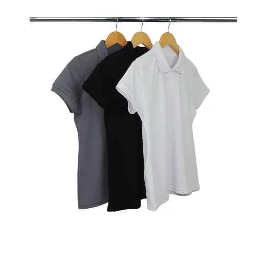 Kit 3 Camisas Polo Piquet Feminina 2