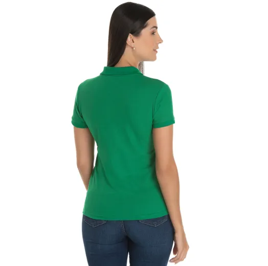 KIT 5 Camisas Polo Piquet Feminina Verde Bandeira
