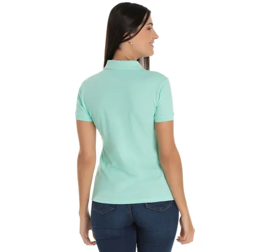 KIT 5 Camisas Polo Piquet Feminina Verde Claro